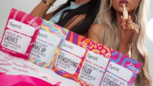 Sockerfria Optifil Gummies kosttillskott för solbränna, hår och hud hos Onsala Sol