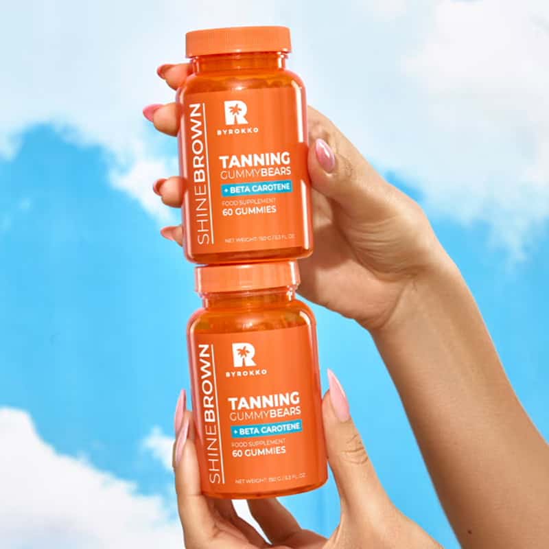 SHINE BROWN BETA CAROTENE TANNING GUMMIES Shine Brown Beta Karoten Tanning Gummies - Byrokko - Bild 1