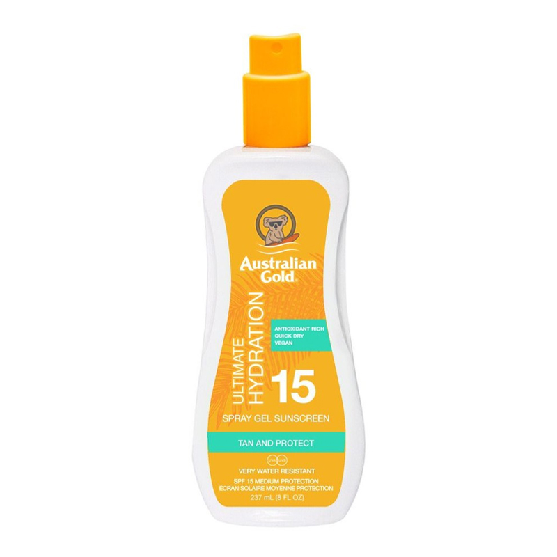 Australian-Gold-Ultimate-Hydration-Spray Gel-SPF-15-237-ml Sunscreen Spray SPF 30 Ultimate Hydration - Australian Gold - Bild 1